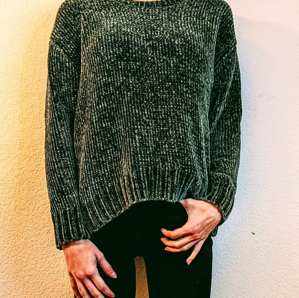 Chenille Forest Green Sweater